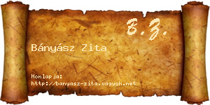 Bányász Zita névjegykártya